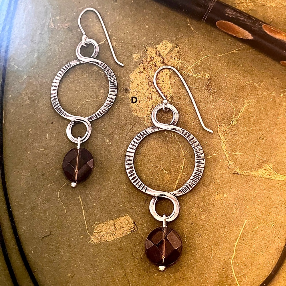 Silpada Designs Smokey Quartz Bead Earrings